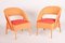 Mid-Century Czech Red & Orange Chairs, 1940s, Set of 2 6