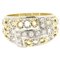 Bague Cocktail Diamant sur Or Jaune et Blanc 18 Carats 1