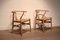 Vintage Solid Oak Ch24 Wishbone Chairs by Hans J. Wegner for Carl Hansen & Son, 1950s, Set of 2 8