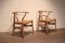 Vintage Solid Oak Ch24 Wishbone Chairs by Hans J. Wegner for Carl Hansen & Son, 1950s, Set of 2, Image 8