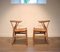 Vintage Solid Oak Ch24 Wishbone Chairs by Hans J. Wegner for Carl Hansen & Son, 1950s, Set of 2, Image 3