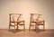 Vintage Solid Oak Ch24 Wishbone Chairs by Hans J. Wegner for Carl Hansen & Son, 1950s, Set of 2 1