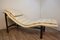 Leather and Metal Chaise Lounge, Image 1