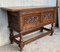 Spanish Console Chest Table with 2-Carved Drawers & Original Hardware, Image 4