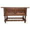 Spanish Console Chest Table with 2-Carved Drawers & Original Hardware, Image 1