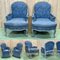 Louis XV Style Lounge Chairs in Patinated Beech with Feather Cushions, 1970s, Set of 2 2