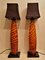 Large Murano Table Lamps with Tiger Pattern Glass by Gino Cenedese, Set of 2 2