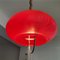 Lampe à Suspension Mid-Century Moderne en Verre Rouge 4
