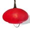 Mid-Century Modern Italian Red Glass Pull Down Hanging Lamp 2