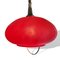 Mid-Century Modern Italian Red Glass Pull Down Hanging Lamp, Image 2