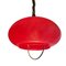 Mid-Century Modern Italian Red Glass Pull Down Hanging Lamp 5