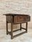 Early 20th Century Spanish Walnut Side Worktable with Large Single Drawer 9