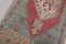 Kleiner handgeknüpfter türkischer Yastik Teppich mit niedrigem Flor 6