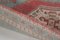 Kleiner handgeknüpfter türkischer Yastik Teppich mit niedrigem Flor 11