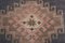 Kleiner handgeknüpfter türkischer Yastik Teppich mit niedrigem Flor, 2er Set 6