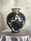 Large Art Deco Scandinavian Ceramic Vase with Stylized Flowers 9