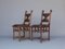 Dutch Gothic Revival Oak Side Chairs, 1890s, Set of 2 3