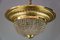Art Deco Ceiling Lamp with Small Cut Glass Balls, 1920s 3