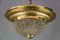 Art Deco Ceiling Lamp with Small Cut Glass Balls, 1920s, Image 3