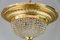 Art Deco Ceiling Lamp with Small Cut Glass Balls, 1920s 2