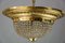 Art Deco Ceiling Lamp with Small Cut Glass Balls, 1920s 4
