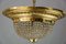 Art Deco Ceiling Lamp with Small Cut Glass Balls, 1920s, Image 4