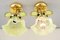 Hanging Lamps with Original Opaline Glass Shades, 1910s, Set of 2 4