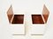 Tavolini in ottone laccato bianco di JC Mahey, anni '70, set di 2, Immagine 3
