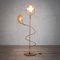 Stehlampe aus Holz & Messing mit Sonnen- und Mond-Diffusoren im Stil von Cordon Tönen, 1980er 2