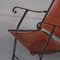 Mid-Century Leather and Metal Folding Armchairs, Set of 2 10