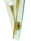 Mid-Century Italian Brass and Glass Sconce from Crystal Art, Image 4