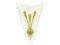 Mid-Century Italian Brass and Glass Sconce from Crystal Art 2
