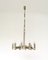 Mid-Century Round Varnished Metal 10-Light Chandelier, Italy, 1950s 3