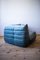 Vintage Lazure Blue Velvet Togo Corner Seat by Michel Ducaroy for Ligne Roset 6