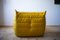 Mobilier de Salon Dubai Pull-Up en Cuir Jaune par Michel Ducaroy pour Ligne Roset, 1970s, Set de 5 15