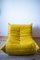 Gelbes Dubai Leder Wohnzimmer Set von Michel Ducaroy für Ligne Roset, 1970er, 5er Set 14