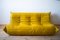 Gelbes Dubai Leder Wohnzimmer Set von Michel Ducaroy für Ligne Roset, 1970er, 5er Set 10