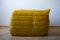 Gelbes Dubai Leder Wohnzimmer Set von Michel Ducaroy für Ligne Roset, 1970er, 5er Set 4