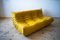 Mobilier de Salon Dubai Pull-Up en Cuir Jaune par Michel Ducaroy pour Ligne Roset, 1970s, Set de 5 11