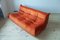 Canapé d'Angle Togo en Velours Orange Ambré, 2 et 3 Places par Michel Ducaroy pour Ligne Roset, Set de 3 3
