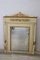 Large Antique Carved Gilded and Lacquered Wood Wall Mirror, 1800s 4