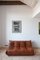Vintage French Whiskey Brown Leather Togo Living Room Set by Michel Ducaroy for Ligne Roset, Set of 3 19