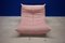 Pink Velvet Togo Lounge Chair by Michel Ducaroy for Ligne Roset, 1970s 2