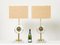 Italian Murano Glass Brass Rattan Table Lamps, 1970s, Set of 2, Image 6