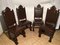 Baroque Leather Chairs, Set of 4 10