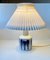 Modernist Porcelain Table Lamp with Blue Tulips from Bing & Grøndahl, 1970s 3