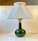 Vintage Green Glass Table Lamp by Michael Bang for Holmegaard, 1970s 1