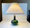 Vintage Green Glass Table Lamp by Michael Bang for Holmegaard, 1970s 2
