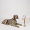 Sitzender Hund Skulptur aus Harz 2