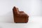 Vintage Cognac Leather 3-Seat Sofa, Italy 4